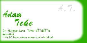 adam teke business card